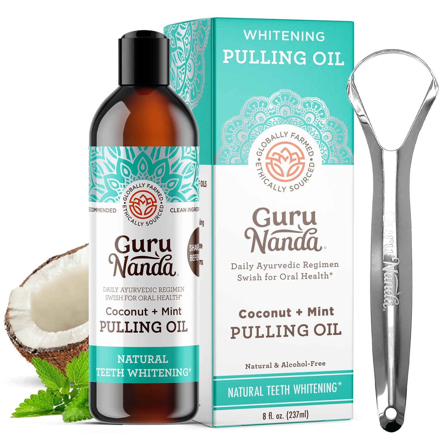 Naturlig Blekande Munskölj + Tungscraper
