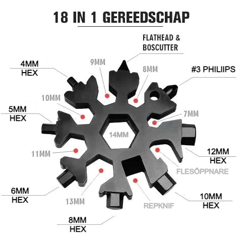 Snowflake™ 18-in-1 Multi-Tool