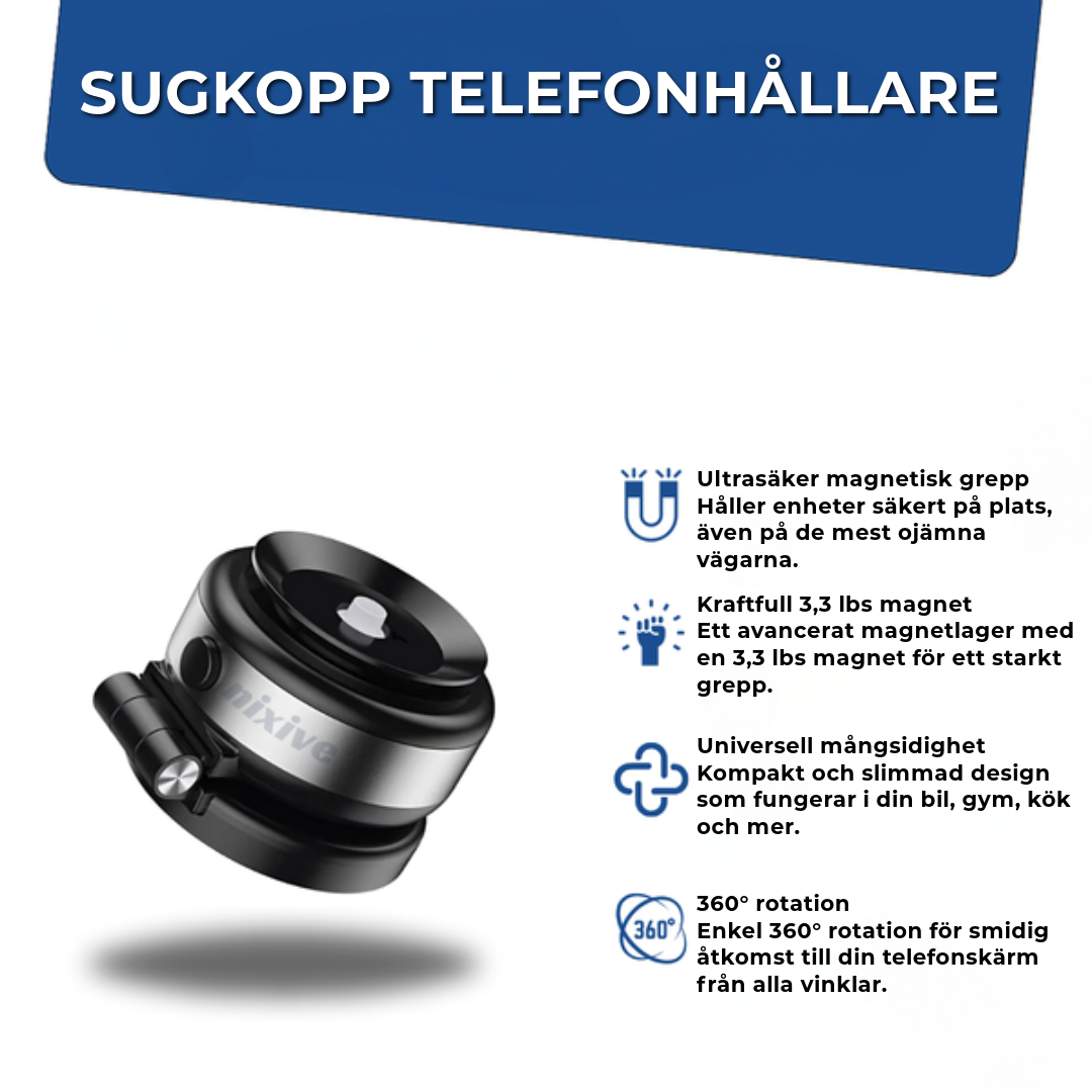 Sugkopps Mobilhållare
