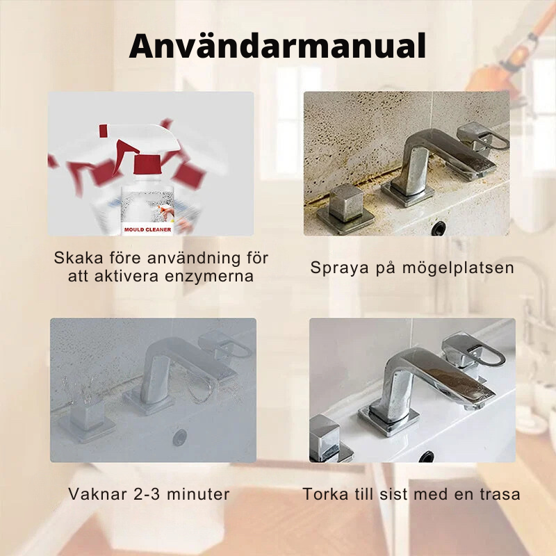 CleanShield™ - Avlägsnande av mögelfläckar