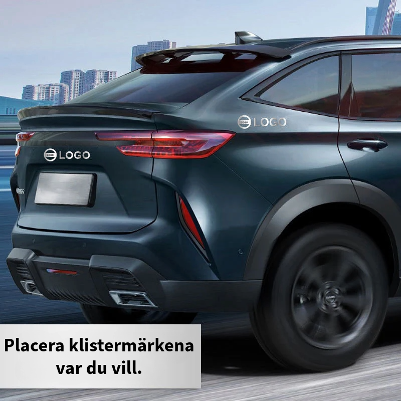 Lyxiga metallklistermärken