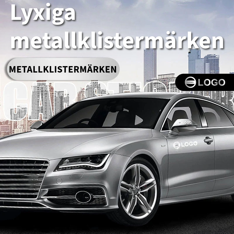 Lyxiga metallklistermärken