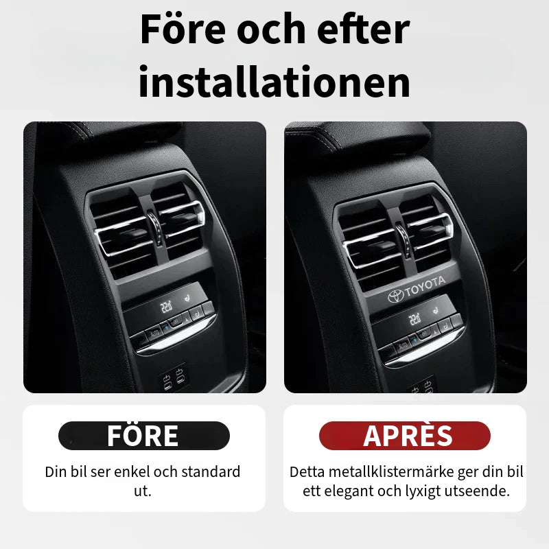 Lyxiga metallklistermärken