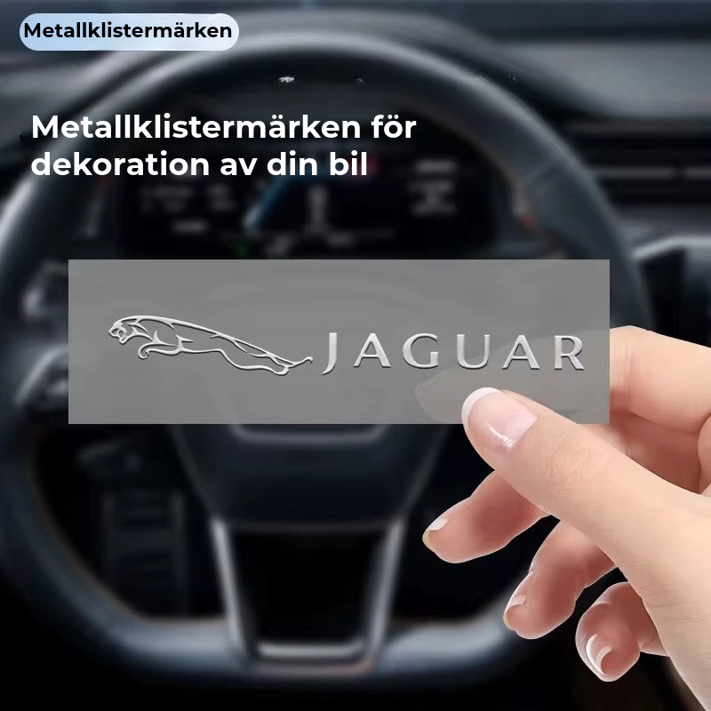 Lyxiga metallklistermärken