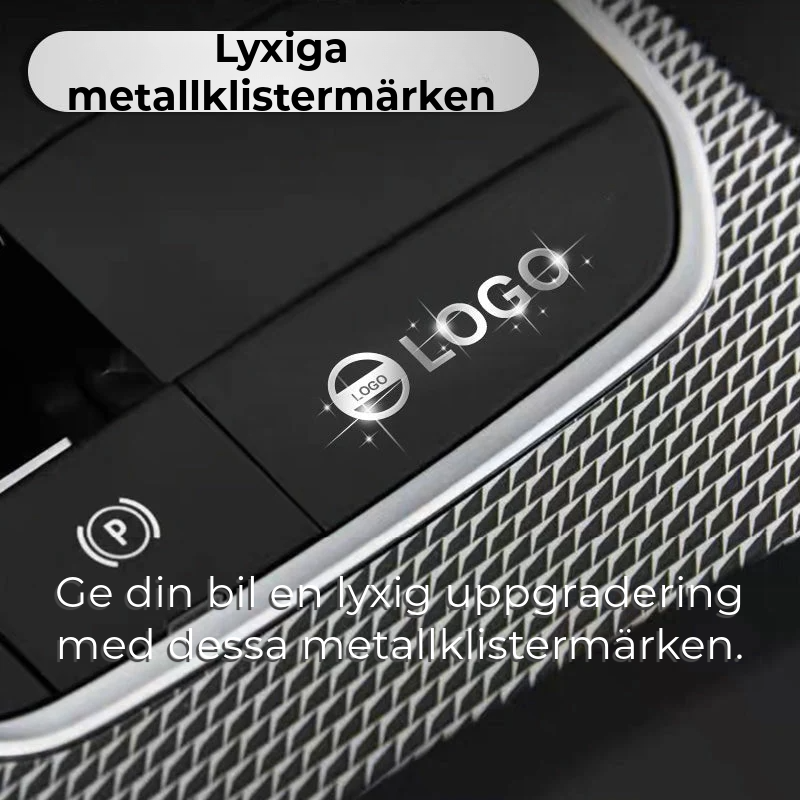 Lyxiga metallklistermärken