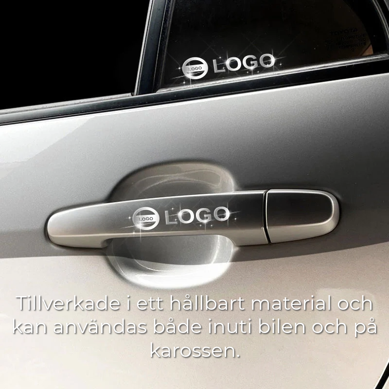 Lyxiga metallklistermärken