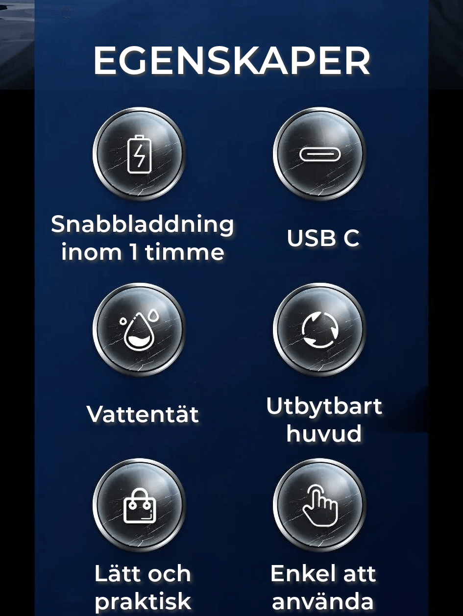 Lyxig och kompakt rakapparat