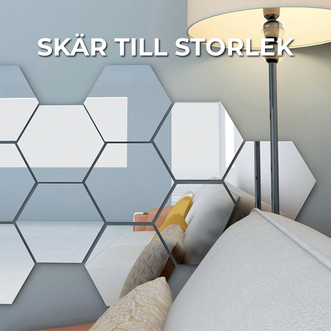Självklistrande okrossbart spegel