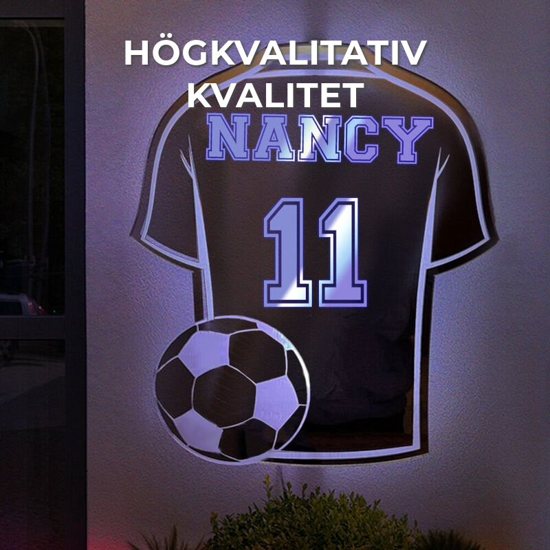 Personlig fotbollströja med LED-ljus