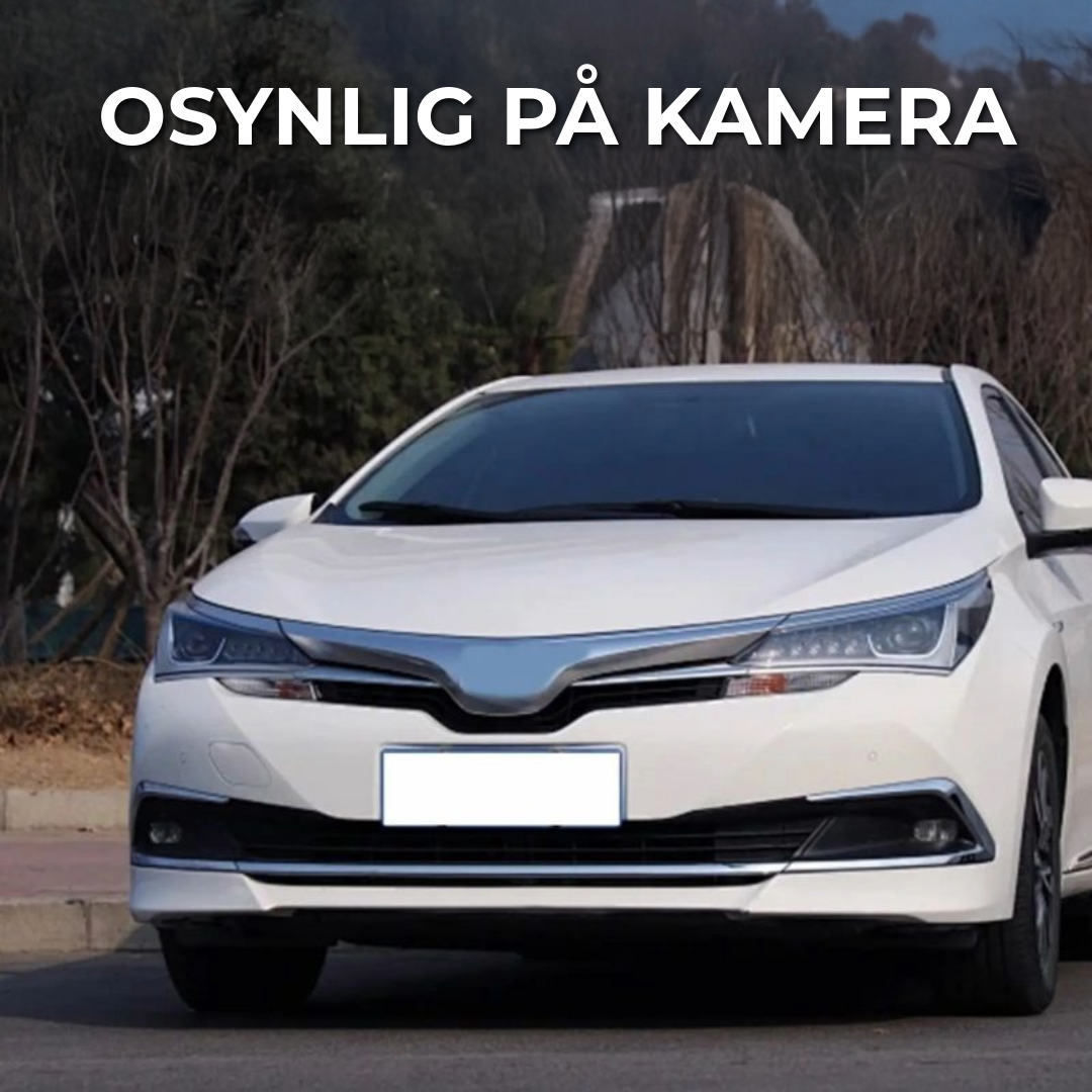 Osynlig registreringsskyltsspray