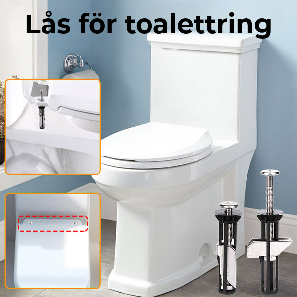Stabilt lås för toalettring