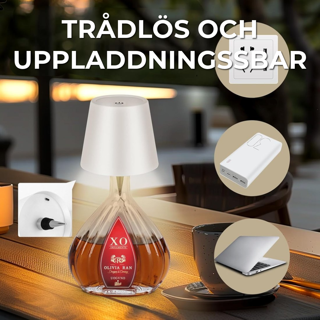 Trådlös flasklampa