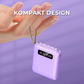 5000mAh Mini Power Bank med Inbyggda Kablar | + Inbyggd Ficklampa