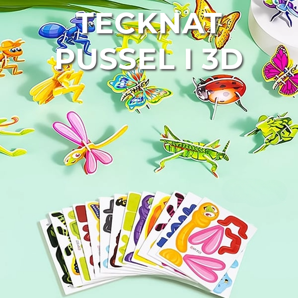 Tecknat pussel i 3D | 25 Pussel