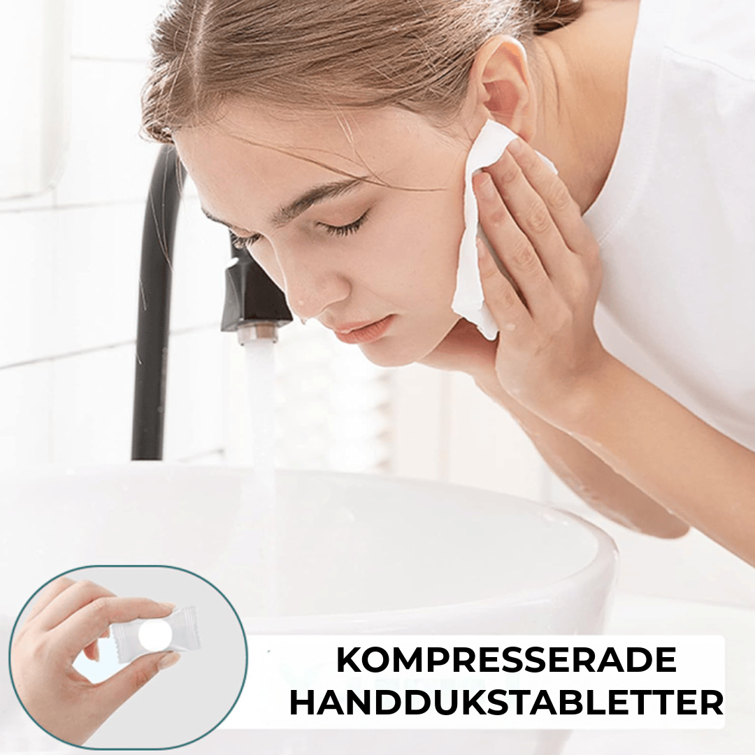 Komprimerade handdukstabletter