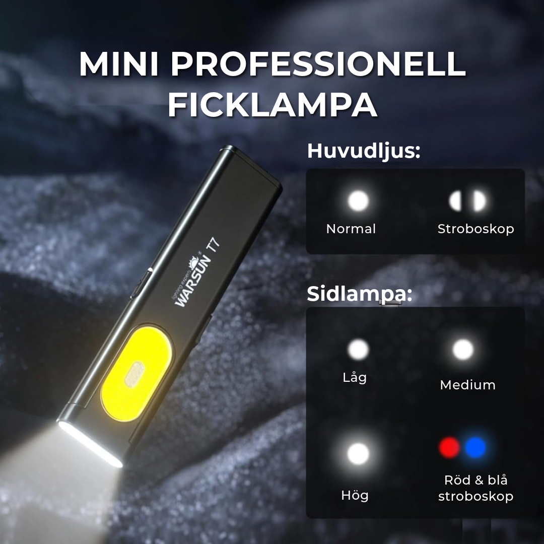 Mini professionell ficklampa