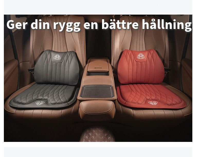 Ergonomisk bilkudde med ryggstöd