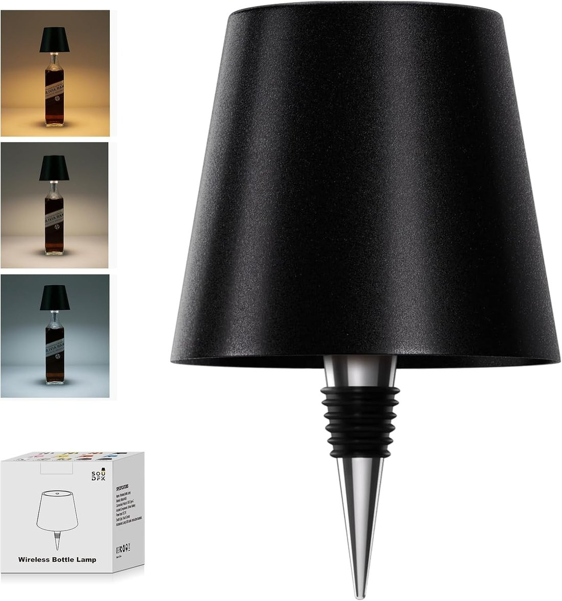 Trådlös flasklampa