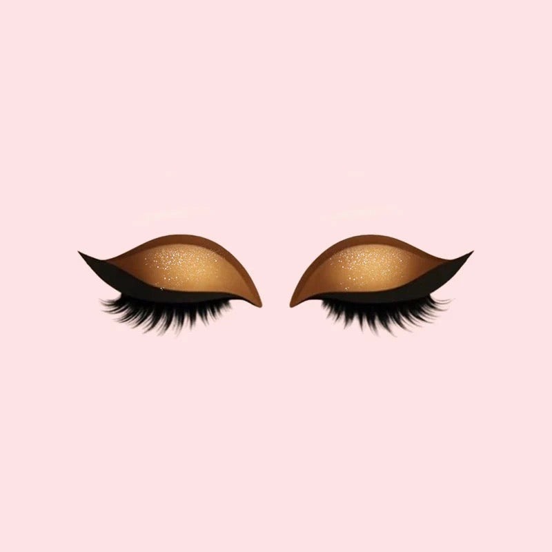 Ögonskugga och Fransar Makeupklistermärken